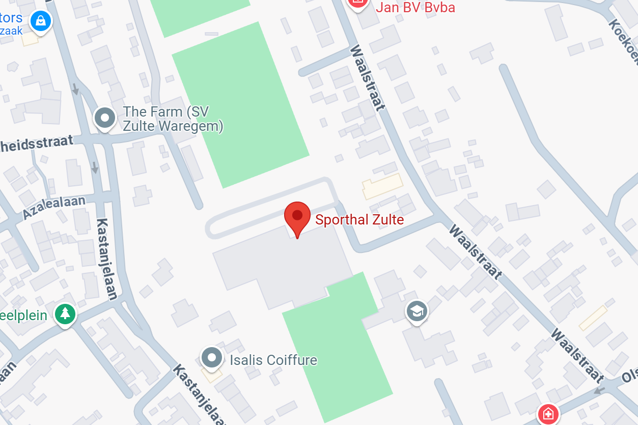 Kaart van adres locatie Zulte